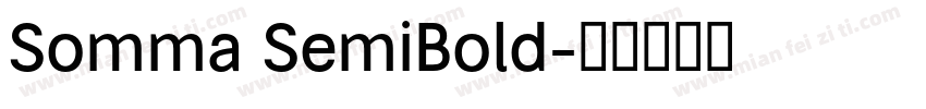 Somma SemiBold字体转换